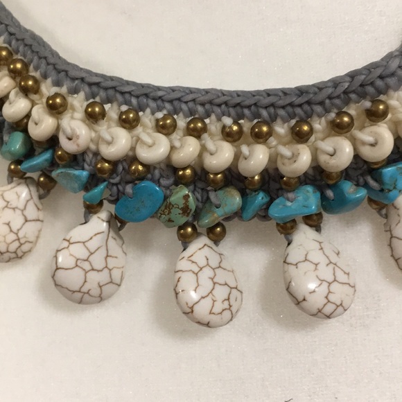 EASTERN SERENITY BRAND NEW CROCHET BEADED NECKLACE - Picture 3 of 6